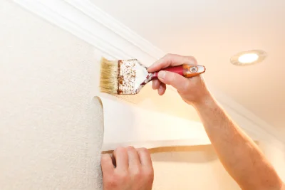 Pose de papier peint à Corpeau — revêtements muraux et toiles de verre